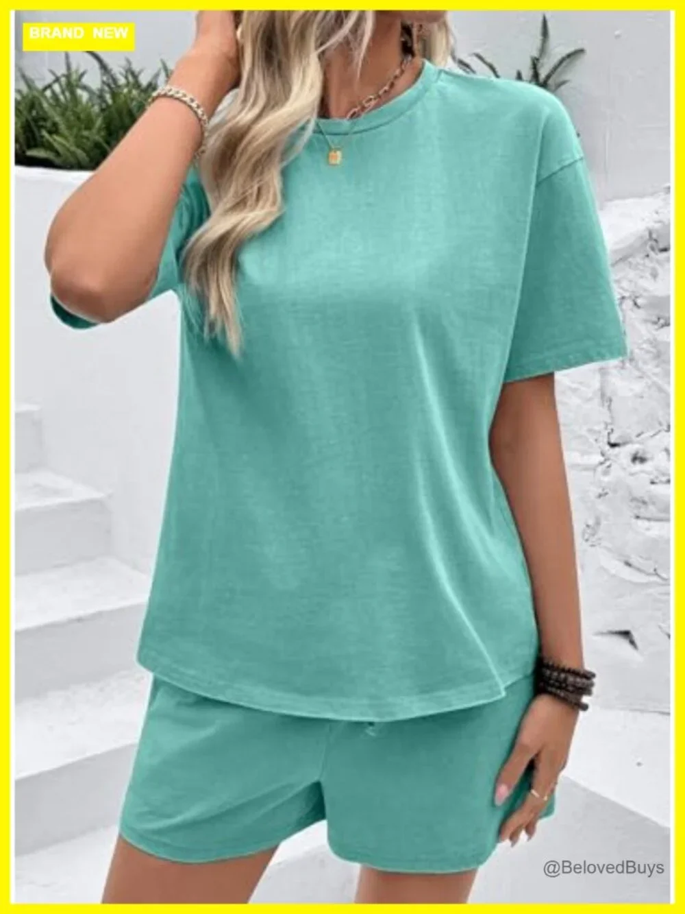 Matching Lounge Set - 2 Piece Sweat Short Set, Cotton Comfy